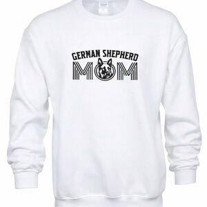 German Shepherd Mom Crewneck – White or Gray